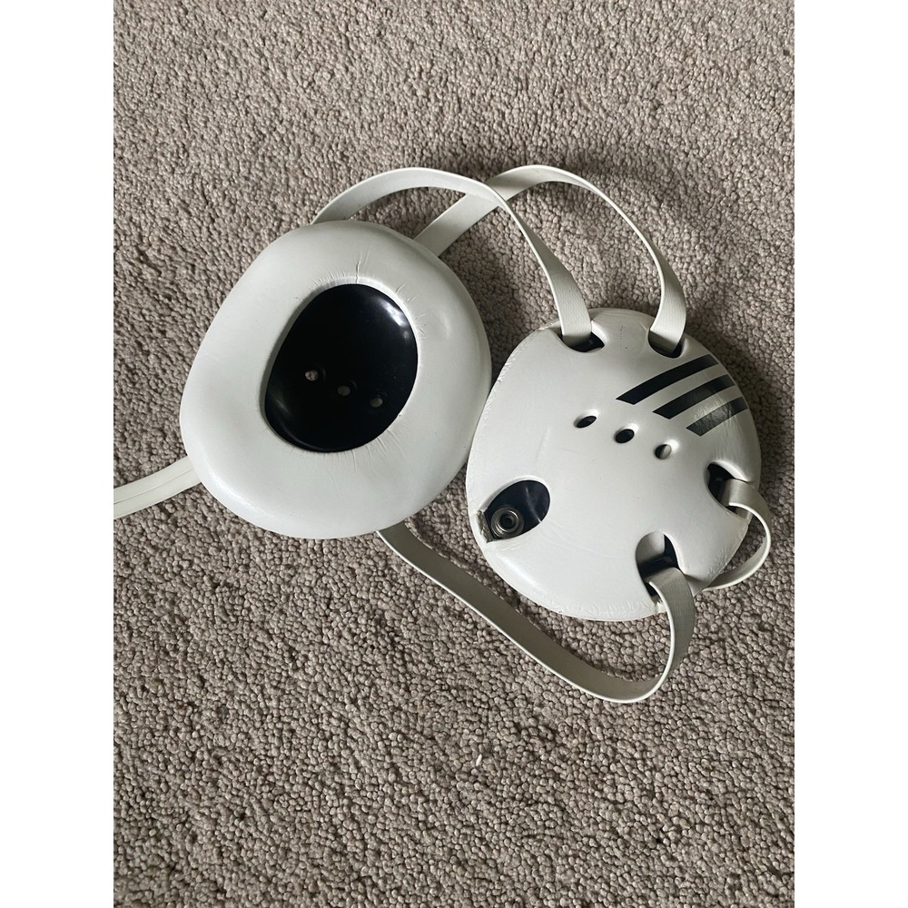 Adidas Response Wrestling Ear Guard Headgear w/ Chin Strap White Adult Gear